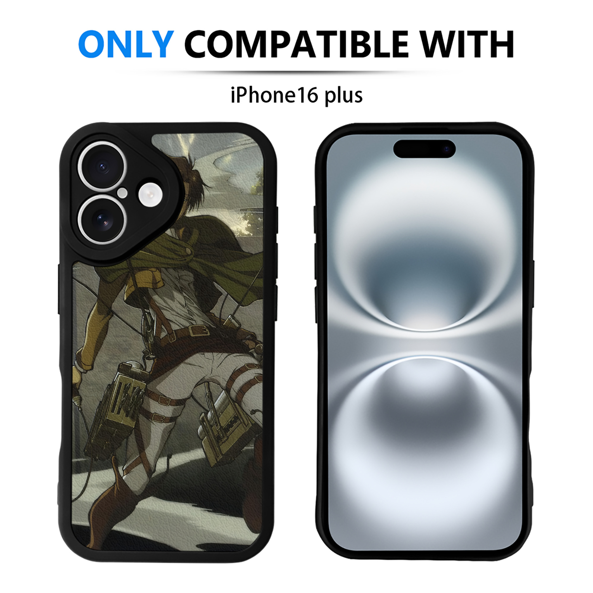 （画像用） 進撃の巨人 Attack on Titan 【iPhone 16シリーズ対応】シリコンスマホケース（レザー調） 材質：シリコン